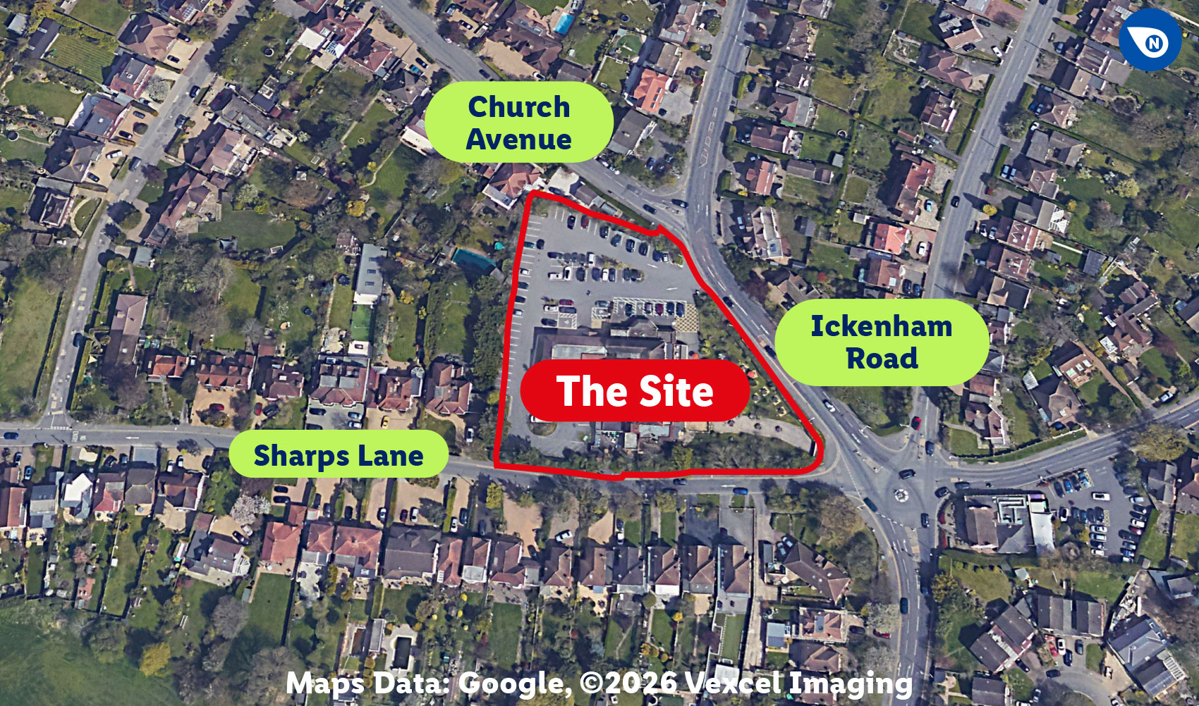 aerial photograph of the site